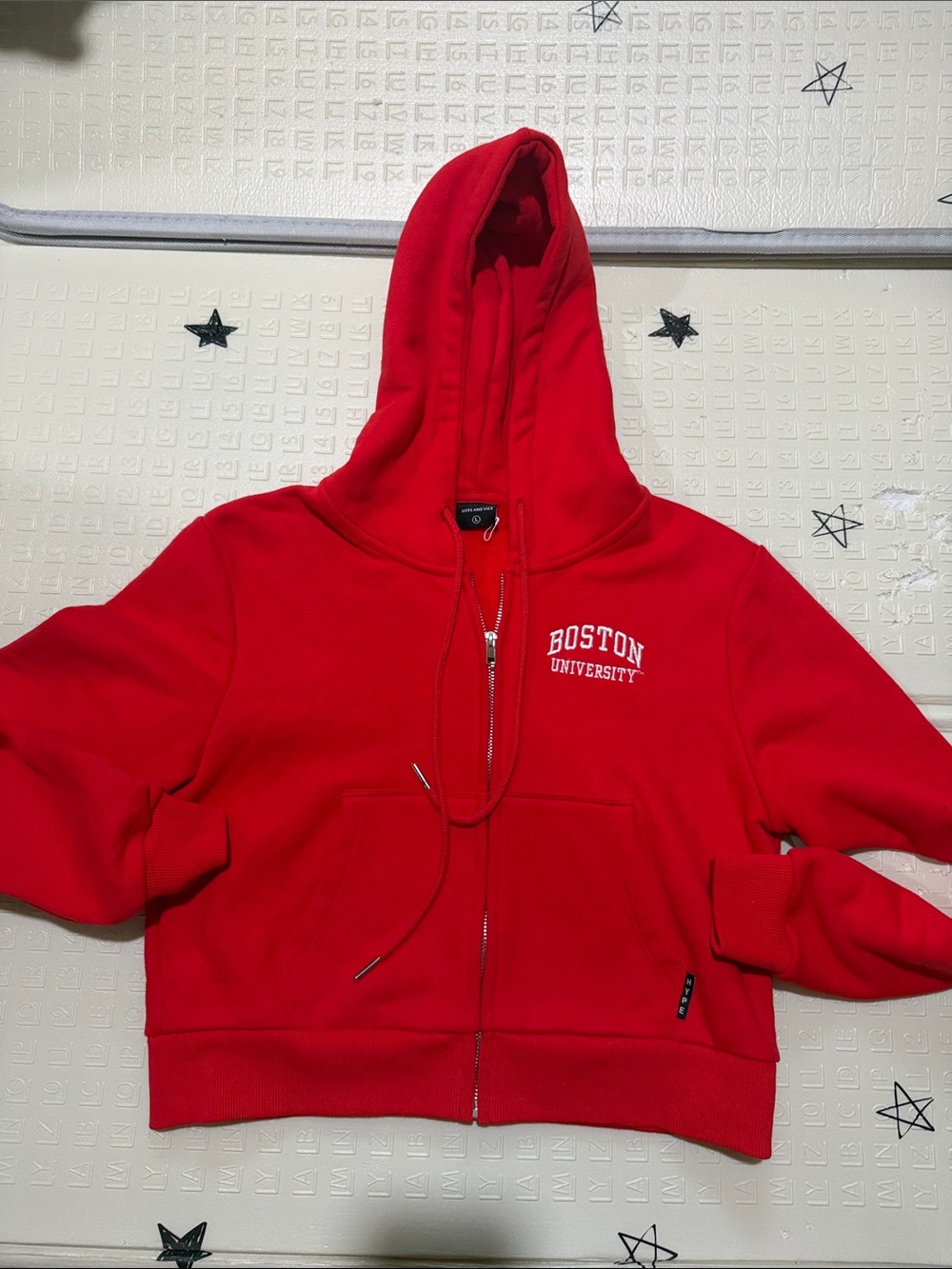 Boston University Red Zip-Up Hoodie